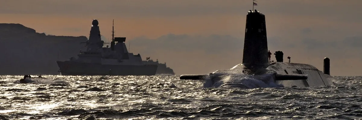 HMS Vanguard at Faslane naval base